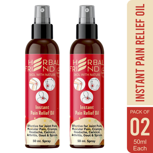 Instant Pain Relief Oil Spray - Effective for Joint pain, Muscular pain,  Cramps, Headache, Cervical, Arthritis,  Gout & Sprain.